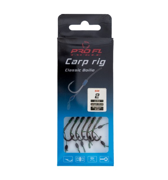 SET 8 CARLIGE LEGATE CARP RIG CLASIC BOILLIE
