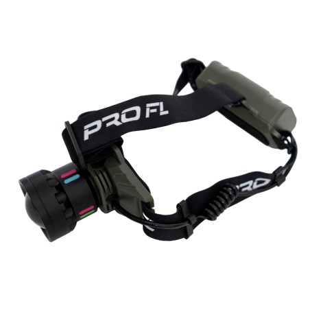 LANTERNA FRONTALA PROFL CU LUMINA ALBASTRA, 2 ACUMULATORI SI AFISAJ CONSUM BATERIE F110570