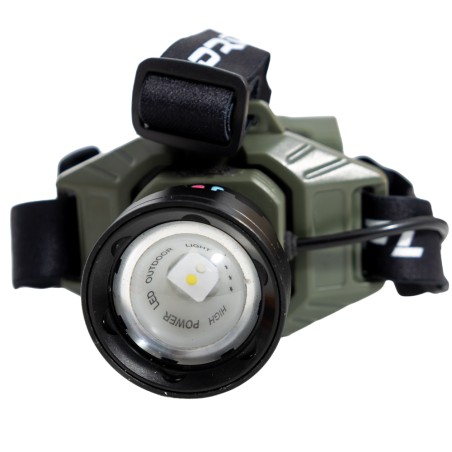 LANTERNA FRONTALA PROFL CU LUMINA ALBASTRA, 2 ACUMULATORI SI AFISAJ CONSUM BATERIE F110570