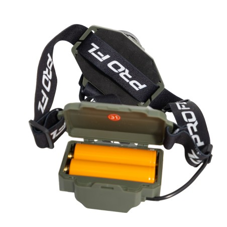 LANTERNA FRONTALA PROFL CU LUMINA ALBASTRA, 2 ACUMULATORI SI AFISAJ CONSUM BATERIE F110570