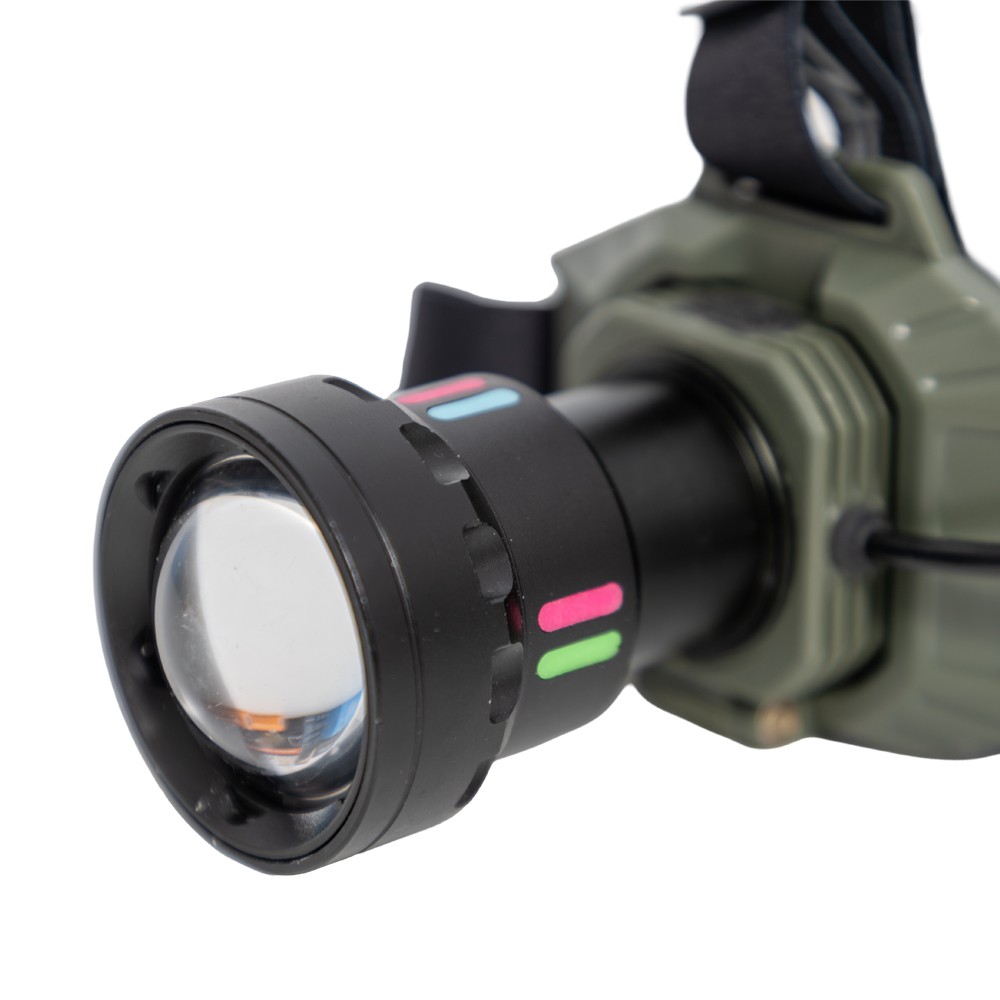 LANTERNA FRONTALA PROFL CU LUMINA ALBASTRA, 2 ACUMULATORI SI AFISAJ CONSUM BATERIE F110570