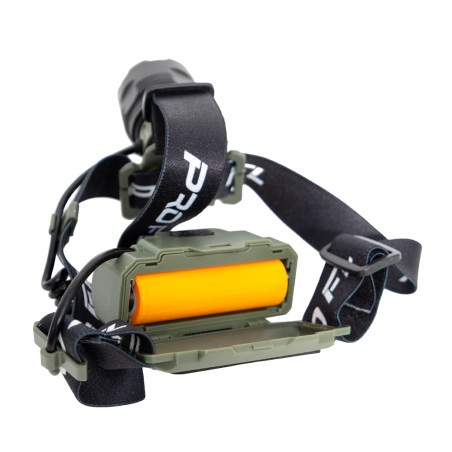 LANTERNA FRONTALA PROFL CU LUMINA ALBASTRA, 1 ACUMULATOR SI AFISAJ CONSUM BATERIE F10570