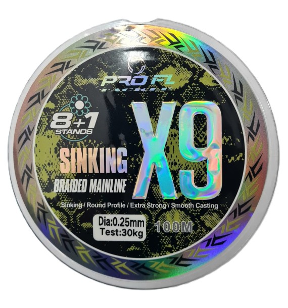 FIR TEXTIL 9X SINKING BRAIDED MAINLINE 100m