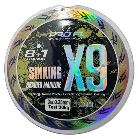 FIR TEXTIL 9X SINKING BRAIDED MAINLINE 100m