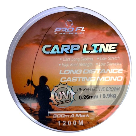 MONOFILAMENT PROFL CARP LINE- LONG DISTANCE BROWN 1200M