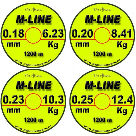 MONOFILAMENT M-LINE GALBEN FLUO MONOFILAMENT M-LINE GALBEN FLUO
