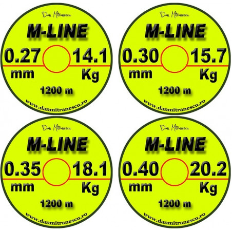 MONOFILAMENT M-LINE GALBEN FLUO MONOFILAMENT M-LINE GALBEN FLUO