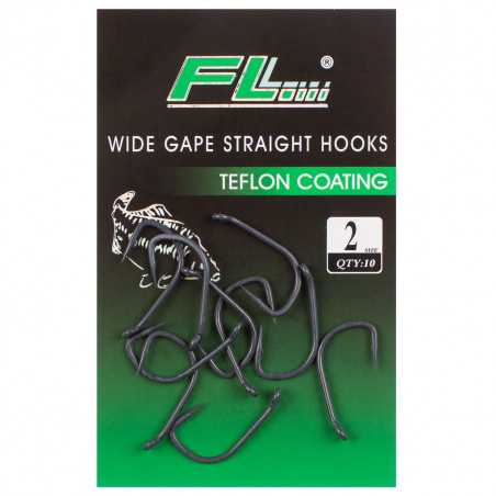 CARLIGE WIDE GAPE STRAIGHT HOOKS TEFLON