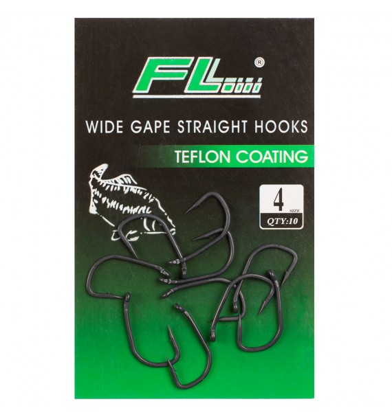 CARLIGE WIDE GAPE STRAIGHT HOOKS TEFLON