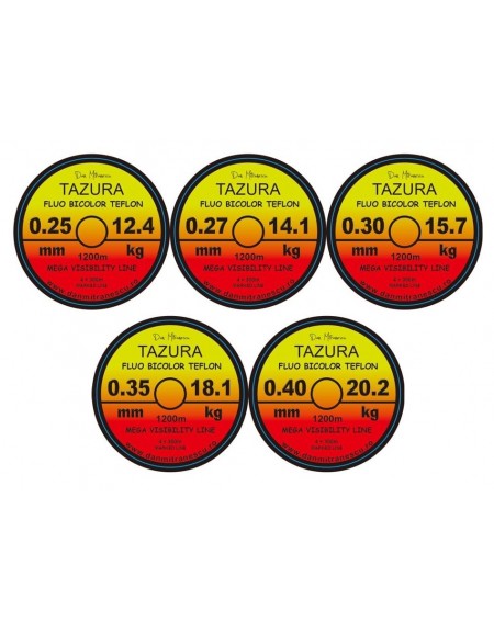 MONOFILAMENT TAZURA BICOLOR TEFLON 1200m