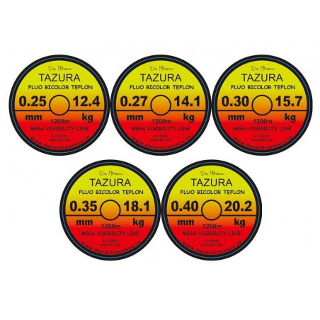 MONOFILAMENT TAZURA BICOLOR TEFLON 1200m