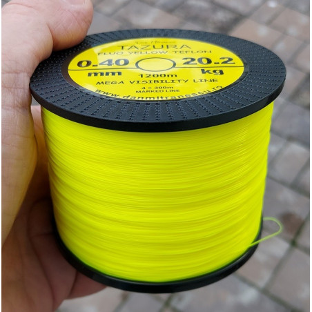 MONOFILAMENT TAZURA FLUO YELLOW TEFLON 1200m