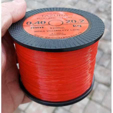 MONOFILAMENT TAZURA FLUO RED TEFLON 1200m