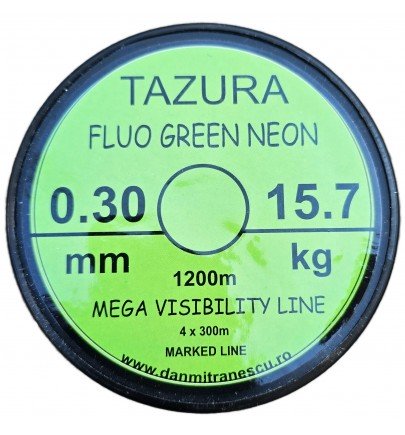 MONOFILAMENT TAZURA FLUO GREEN NEON 1200m