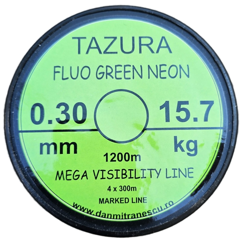 MONOFILAMENT TAZURA FLUO GREEN NEON 1200m MONOFILAMENT TAZURA FLUO GREEN NEON 1200m
