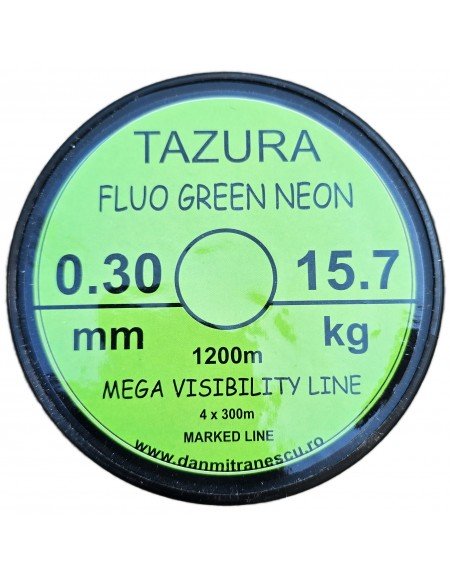 MONOFILAMENT TAZURA FLUO GREEN NEON 1200m