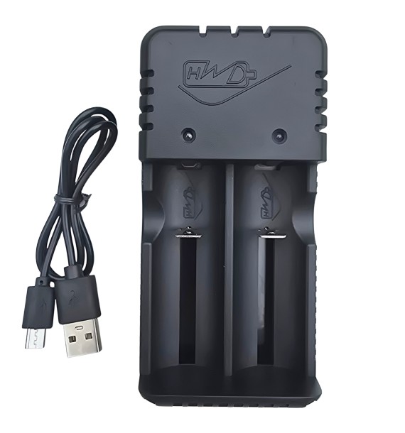 Incarcator 2 Acumulatori 18650 la USB -  1200mAh
