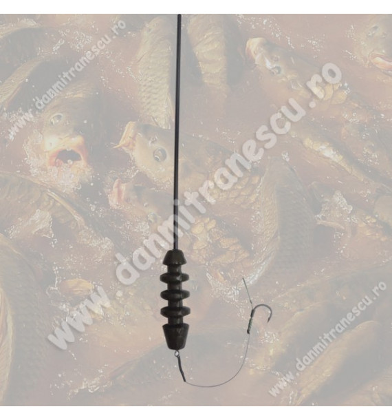 MONTURA ANTITANGLE CU TIJA RIGIDA SI PLUMB STRIAT 80G