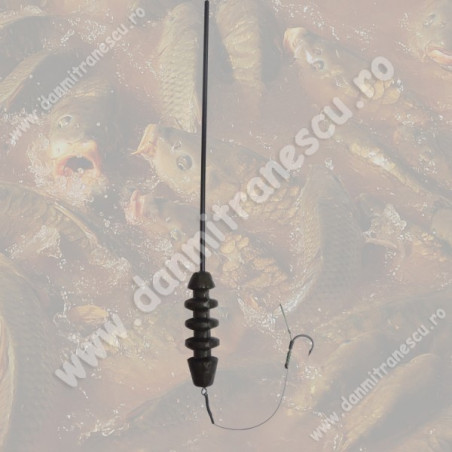 MONTURA ANTITANGLE CU TIJA RIGIDA SI PLUMB STRIAT 80G